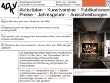 Tablet Screenshot of kunstvereine.de